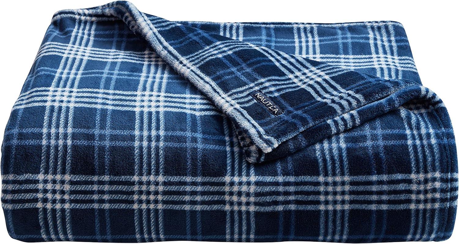 Nautica Printed Ultra Soft Plush Printed Fleece Blanket