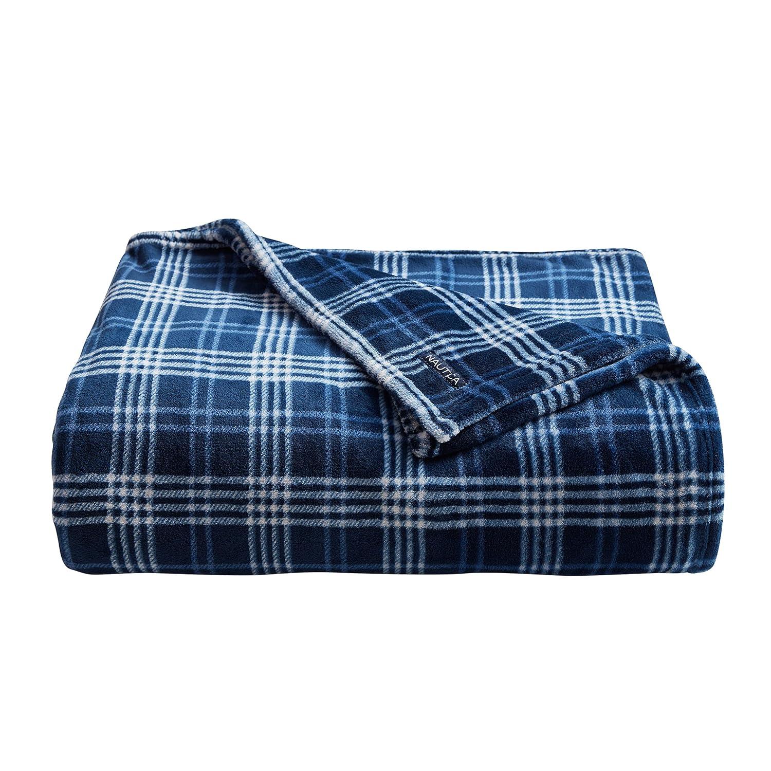 Nautica Printed Ultra Soft Plush Printed Fleece Blanket