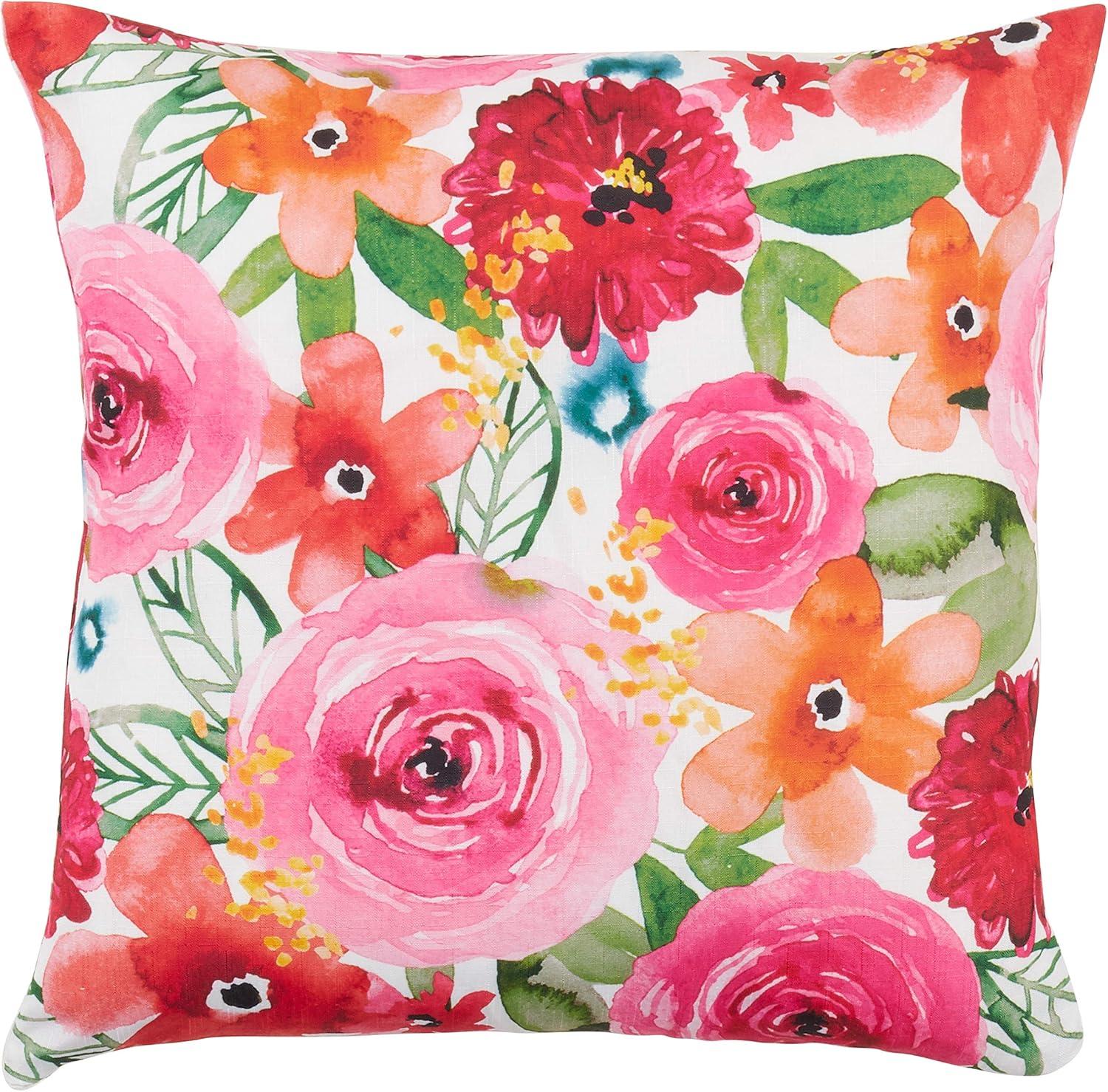 Floral Reversible Throw Pillow