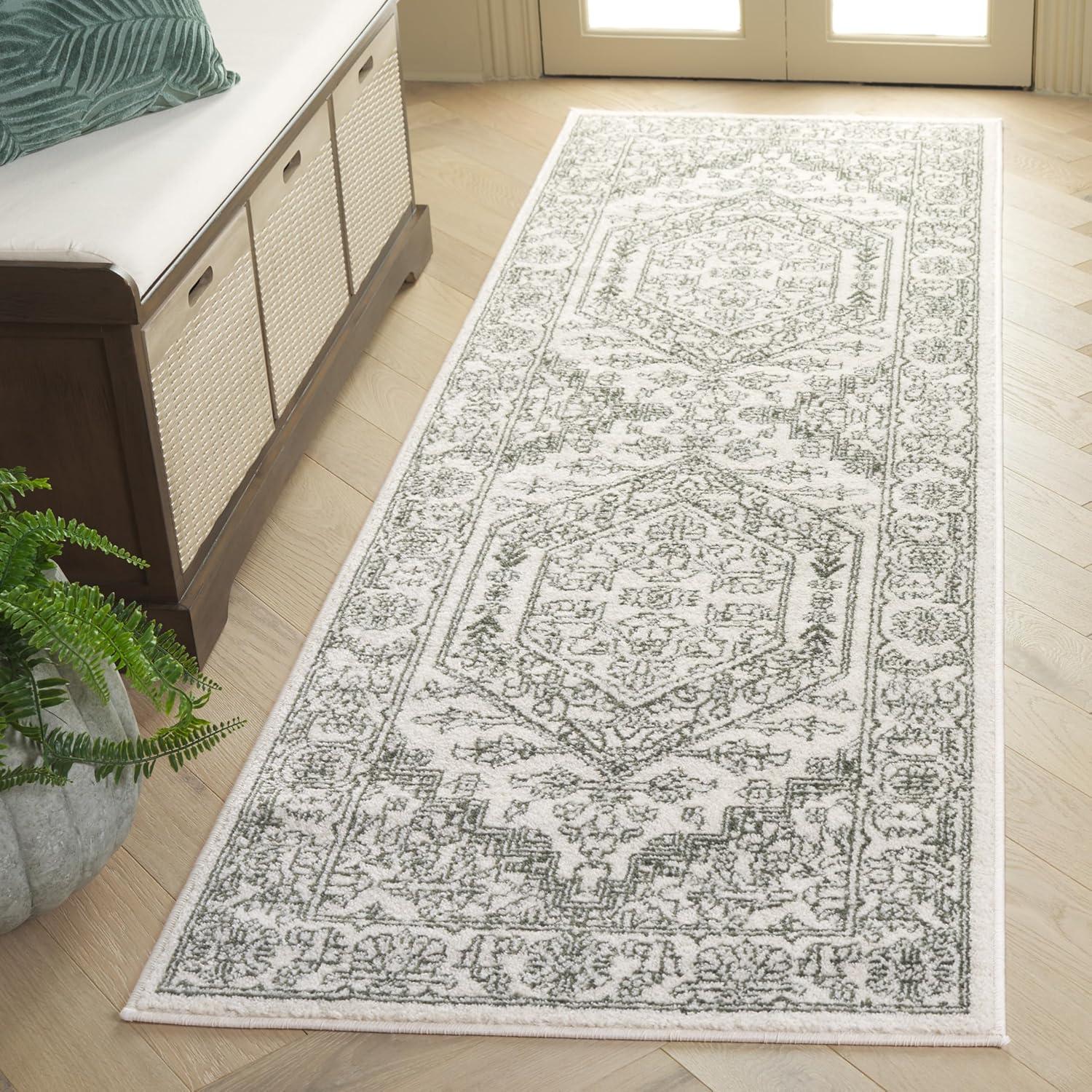 SAFAVIEH Adirondack Xavier Oriental Area Rug, Ivory/Dark Green, 8' x 10'