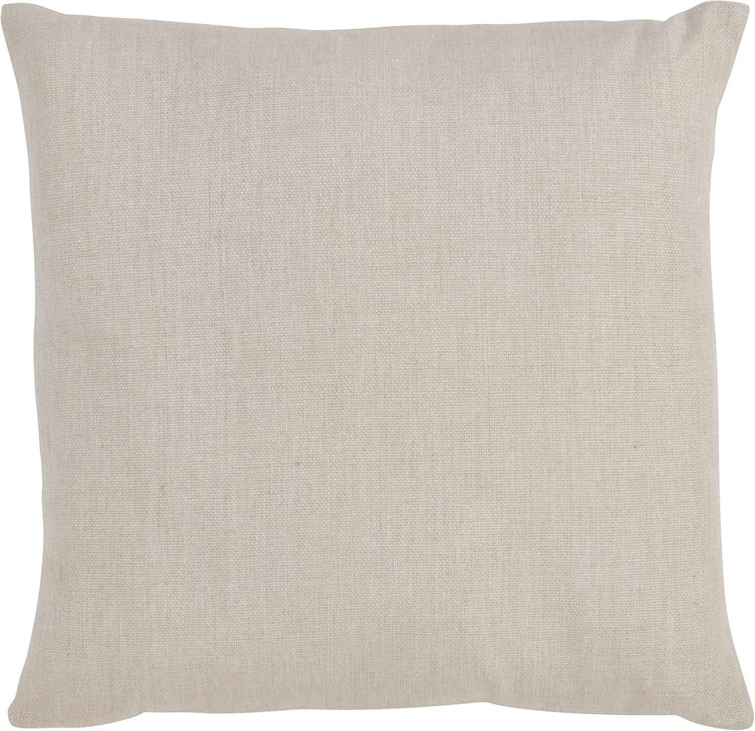 Natural Olive Branch Print Square Throw Pillow