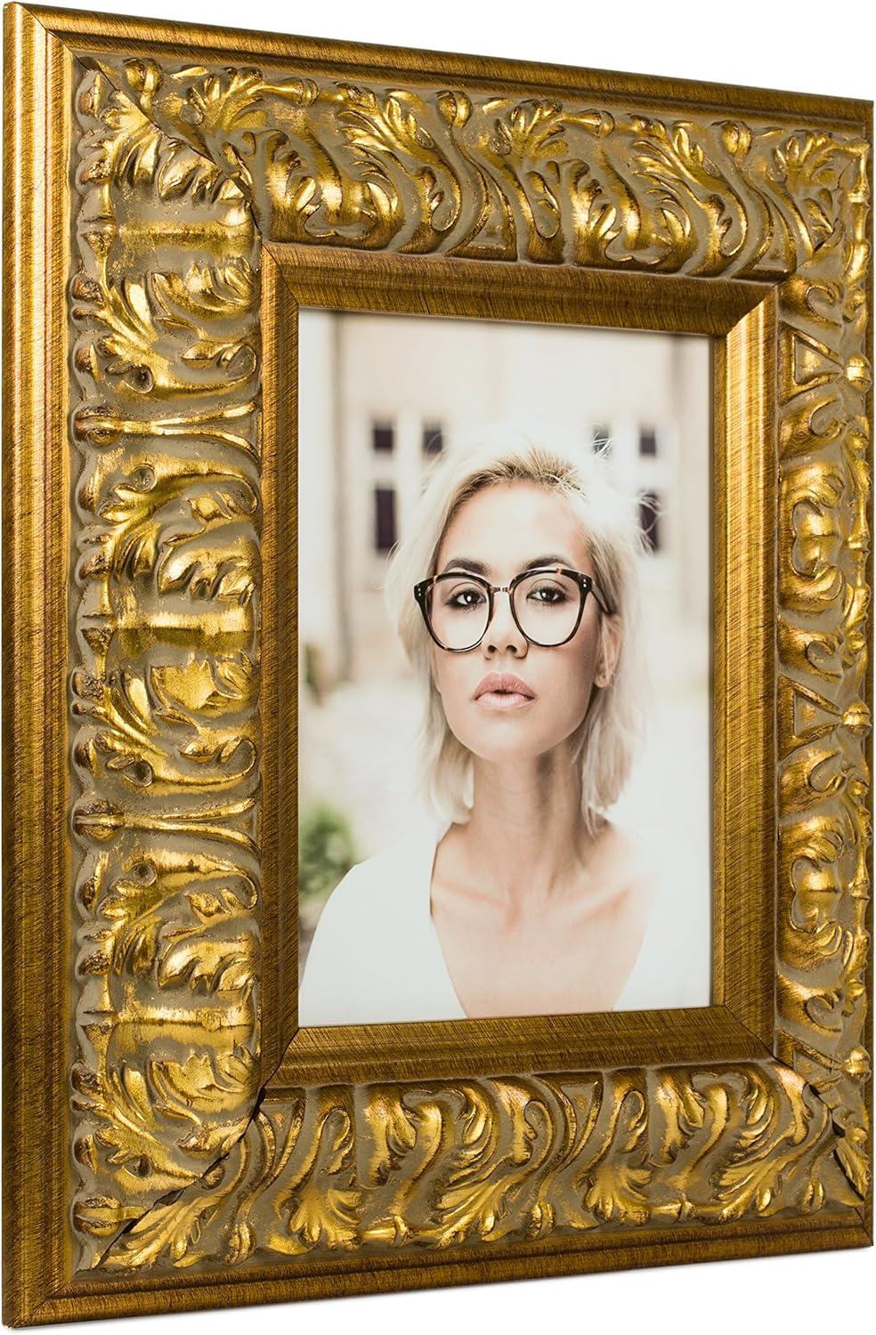 Barroco 24x36 inch Antique Gold Single Image Picture Frame