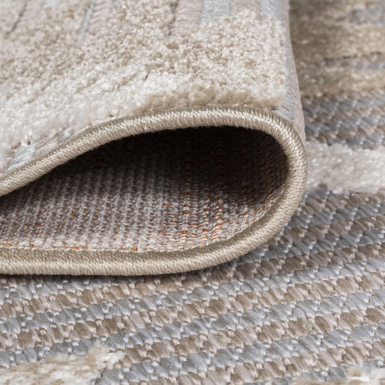3'x5' Sumak High-Low Pile Neutral Diamond Kilim Indoor/Outdoor Area Rug, Beige/Gray - JONATHAN Y