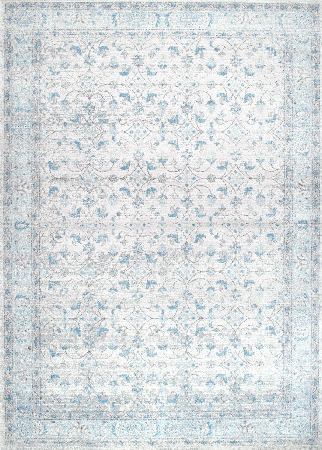 nuLOOM Rio Transitional Farmhouse Area Rug, 10' x 14', Aqua