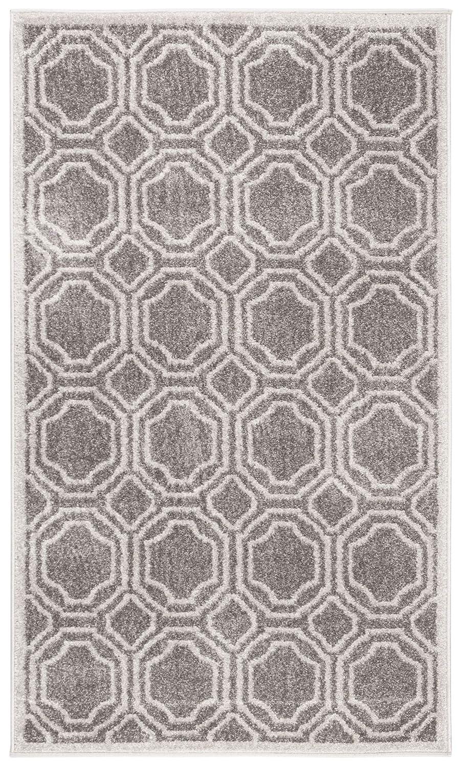 Amherst AMT411 Power Loomed Accent Rug - Grey/Light Grey - 3'x5' - Safavieh.