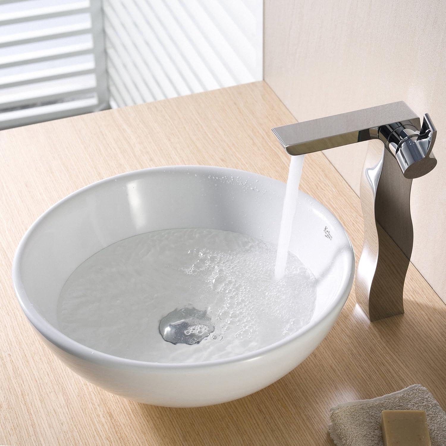 Thin ceramics Circular Vessel Bathroom Sink