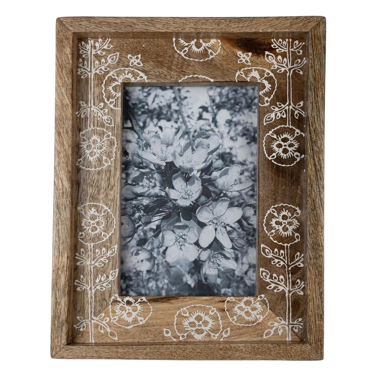 Foreside Home & Garden White Wood Picture Frame