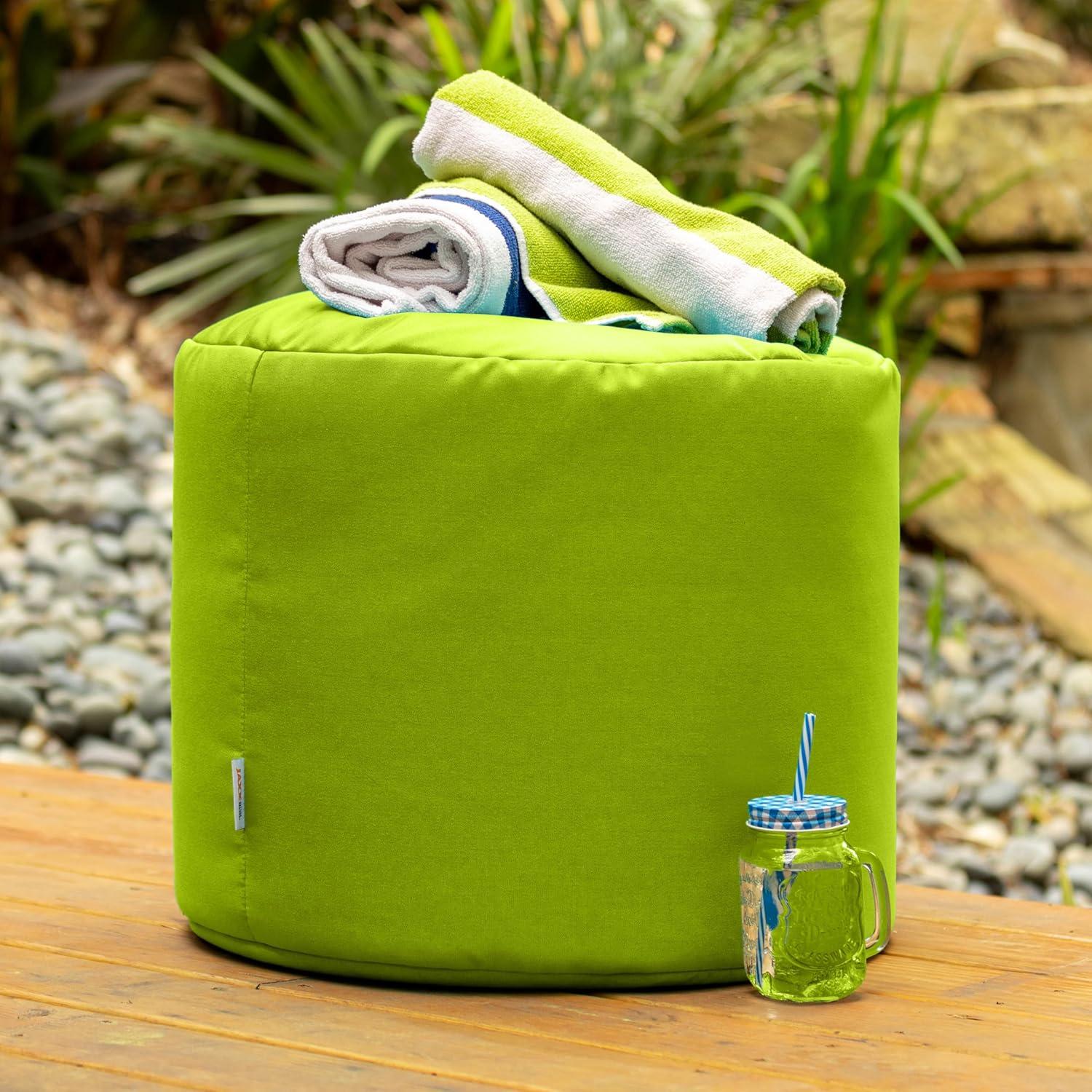 Jaxx Spring Indoor / Outdoor Bean Bag Pouf Ottoman, Lime