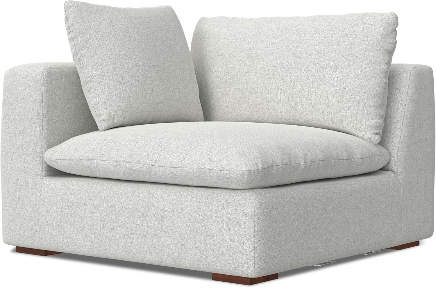 AllModern Maud Modular Sofa and Ottoman Set 125-inch-wide L-Shaped Sofa and Matching 36-inch-wide Table Ottoman for Living Room
