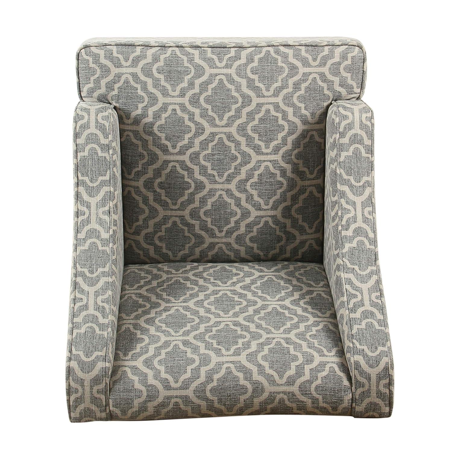 Classic Swoop Accent Armchair Brindle Gray- HomePop