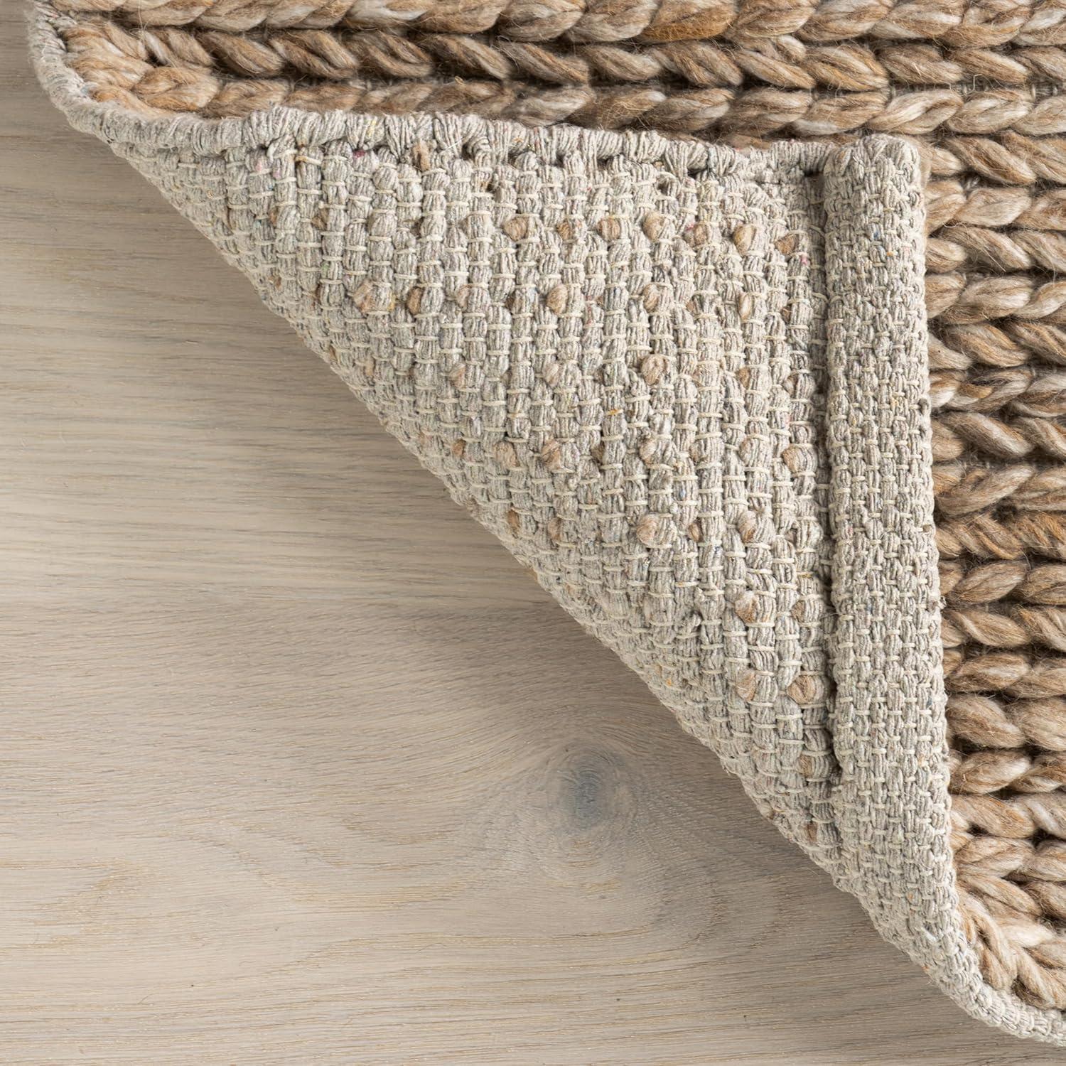 Nuloom Penelope Braided Wool Indoor Area Rug, Runner 2' x 8', Tan