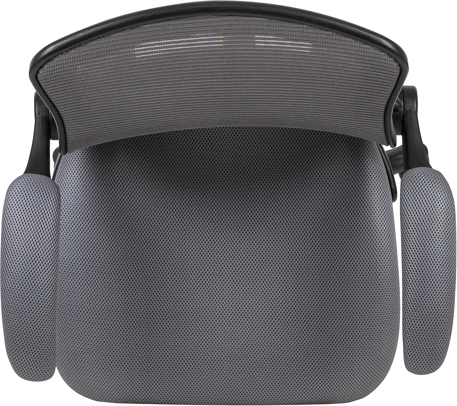 Mid-Back Mesh Ergonomic Drafting Chair with Foot Ring and Flip-Up Arms