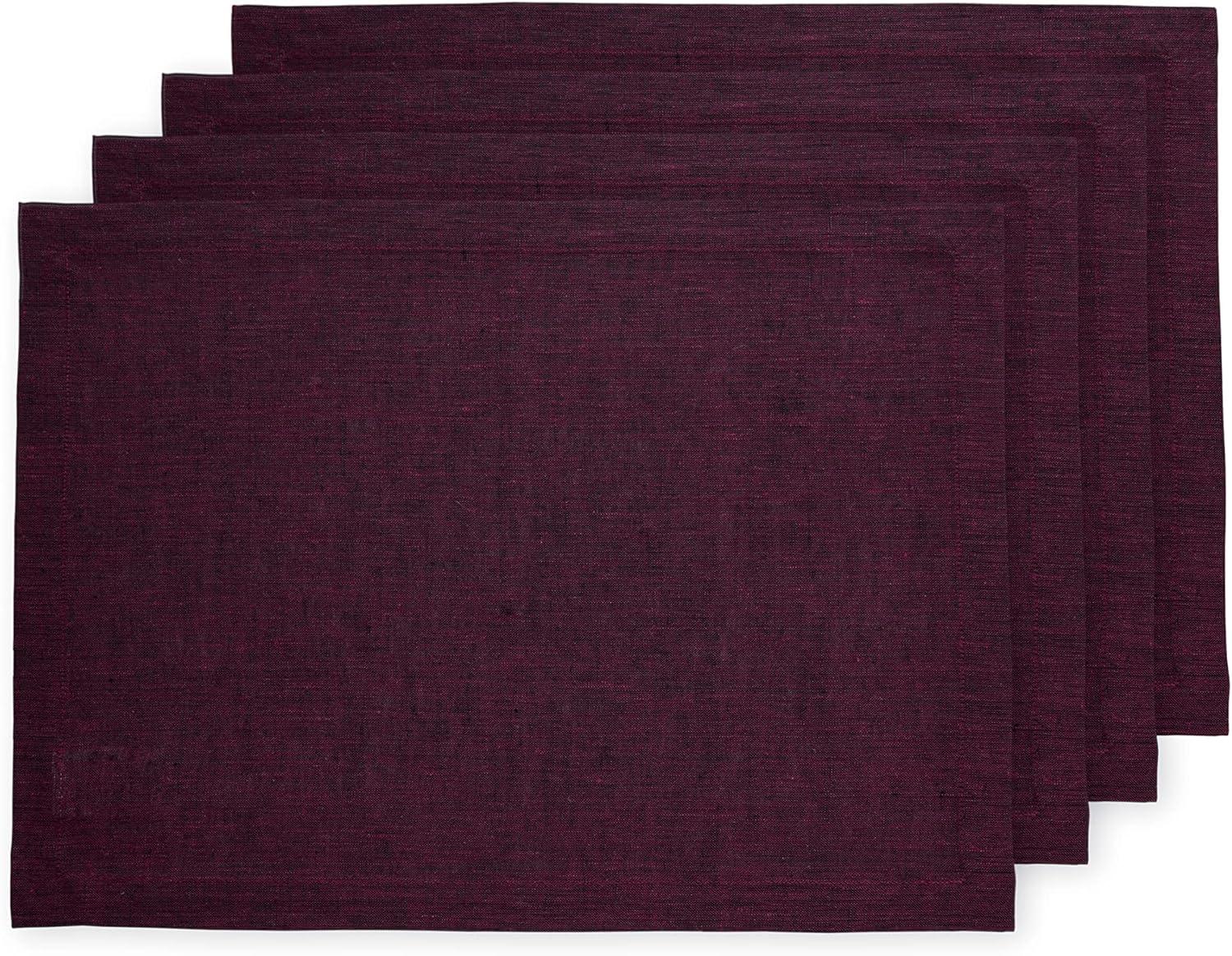 Athena - 100% Pure Linen Rectangle Placemats (Set of 4)