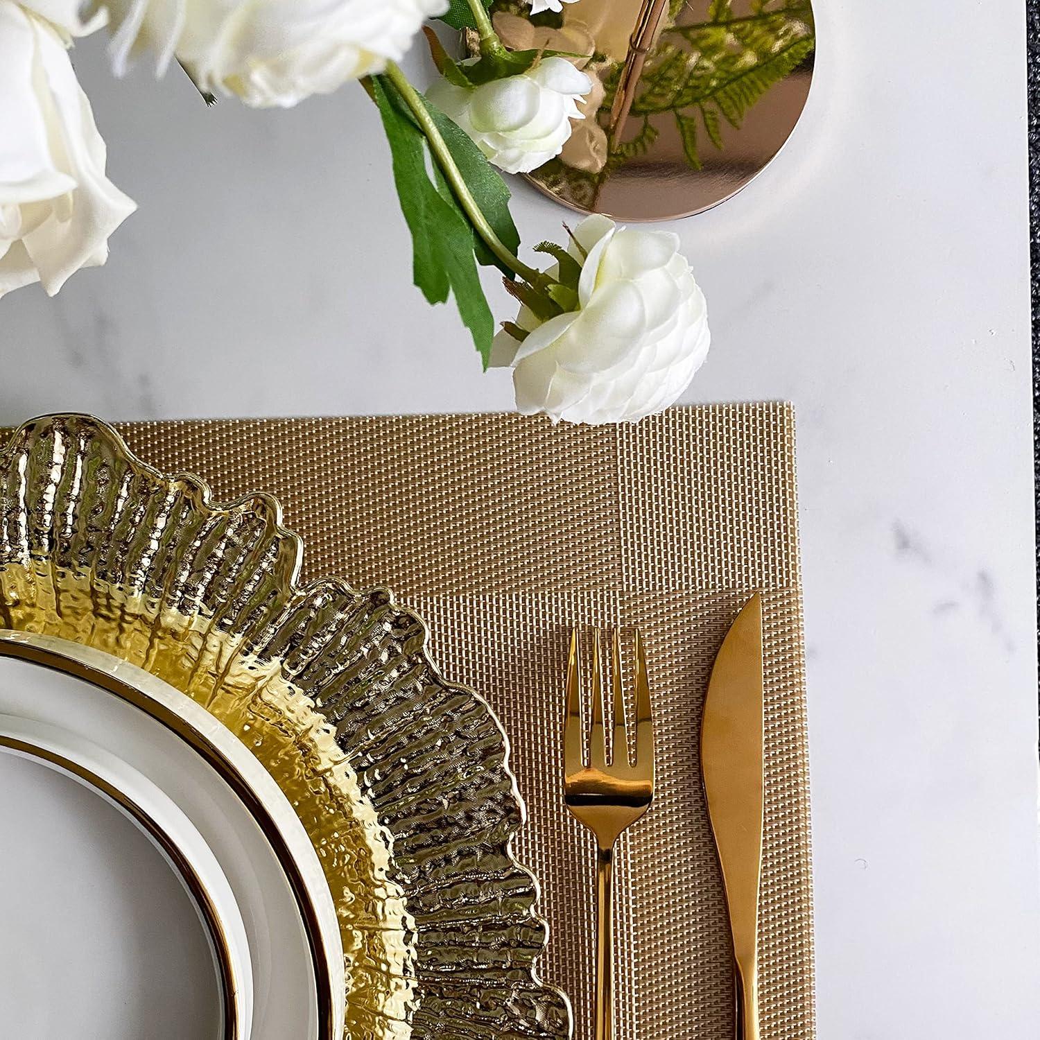 13 Inch Light Blue Charger Plates, Round Plastic Reef Plate Chargers for Dinner Plates, Wedding, Party Elegant Decoration Place Mats (24, Light Blue)