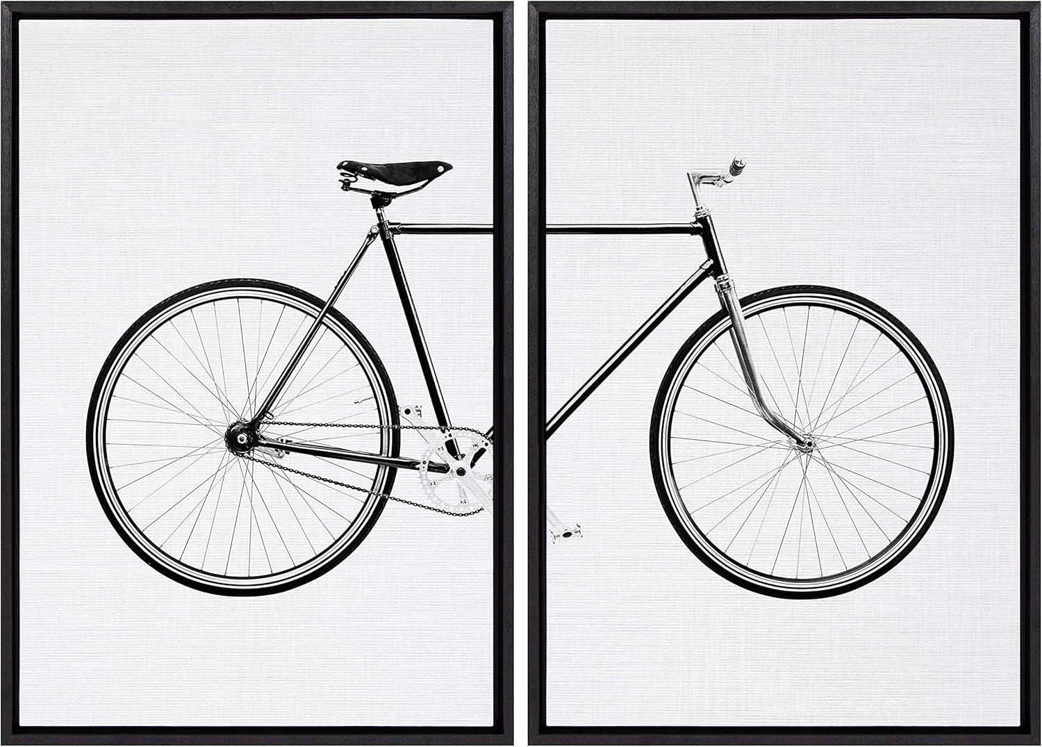 2pc 23" x 33" Sylvie Bicycle by Simon Te of Tai Prints Farmed Wall Canvas - Kate & Laurel All Things Decor