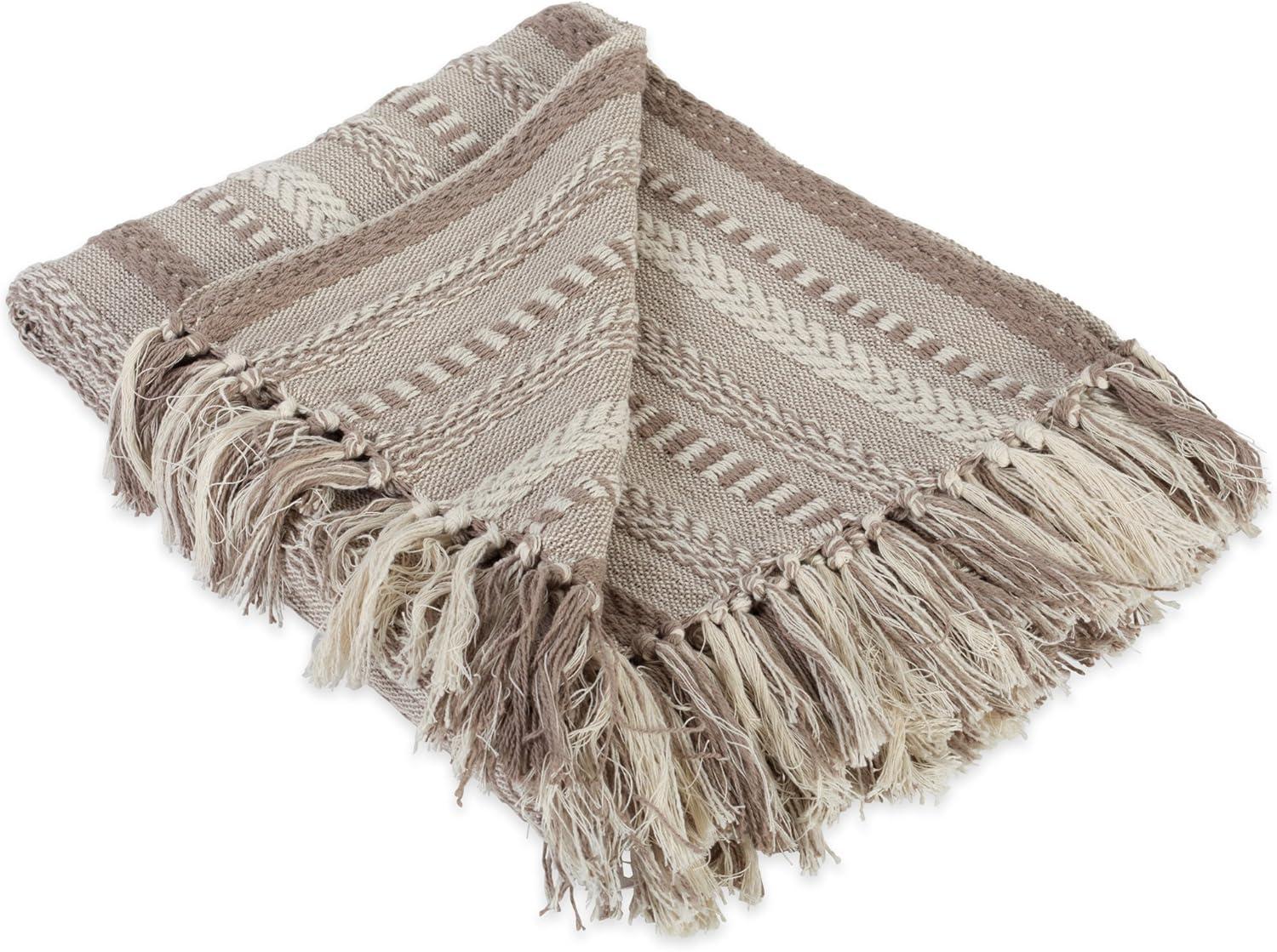 50"x60" Braided Striped Throw Blanket - Design Imports