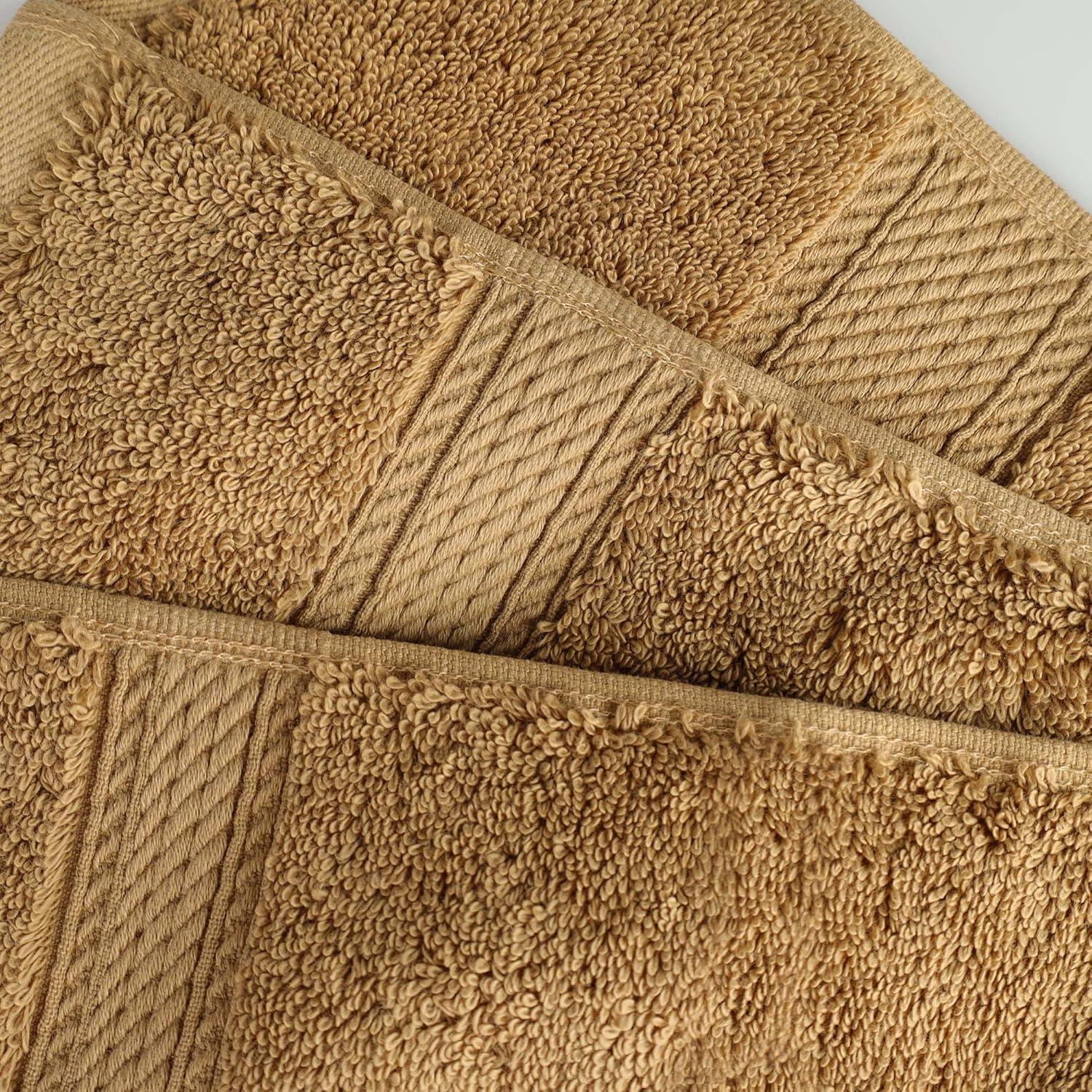 Superior 800 GSM Egyptian Cotton 9-Piece Heavyweight Towel Set, Toast