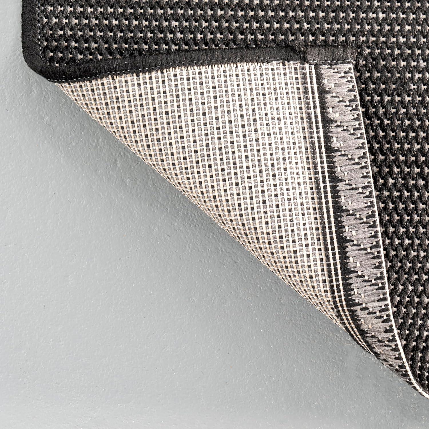 Randall Striped Machine Woven / Power Loomed Indoor/Outdoor Patio Rug