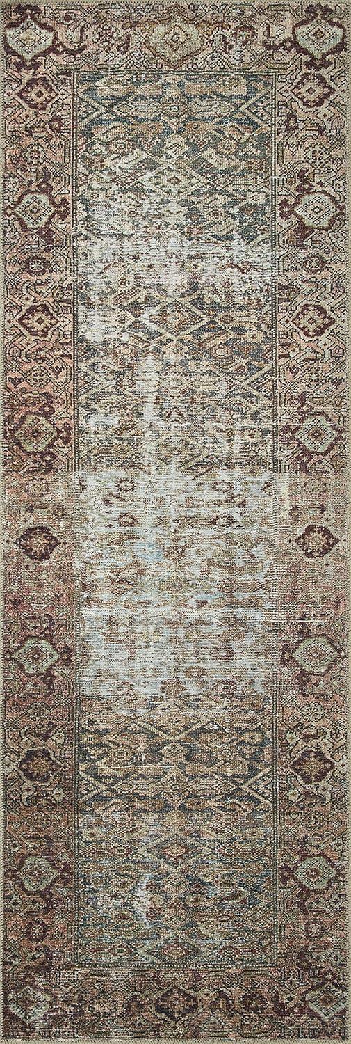 Ivory Synthetic 30x114 Stain-Resistant Vintage-Inspired Runner Rug