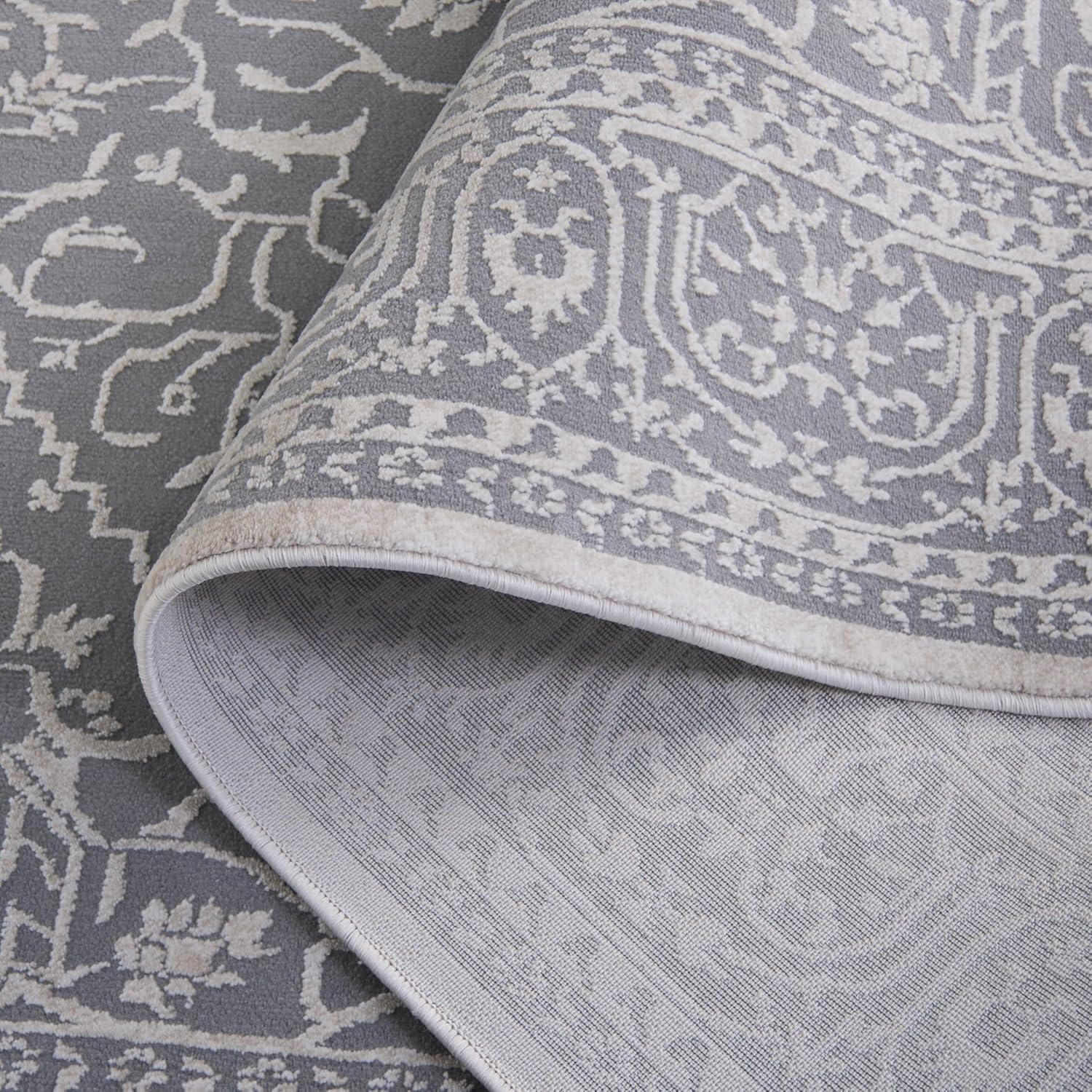 Reflection RFT670 Power Loomed Runner Rug - Light Grey/Cream - 2'3"x10' - Safavieh.