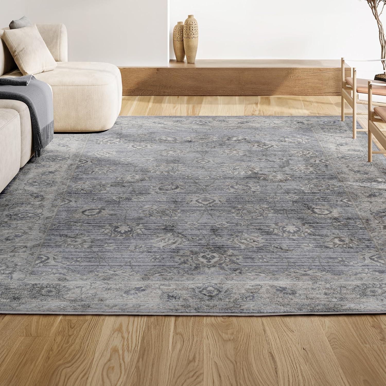 3' X 5' Modern Persian Vintage Moroccan Traditional Area Rug, Light Gray - JONATHAN Y