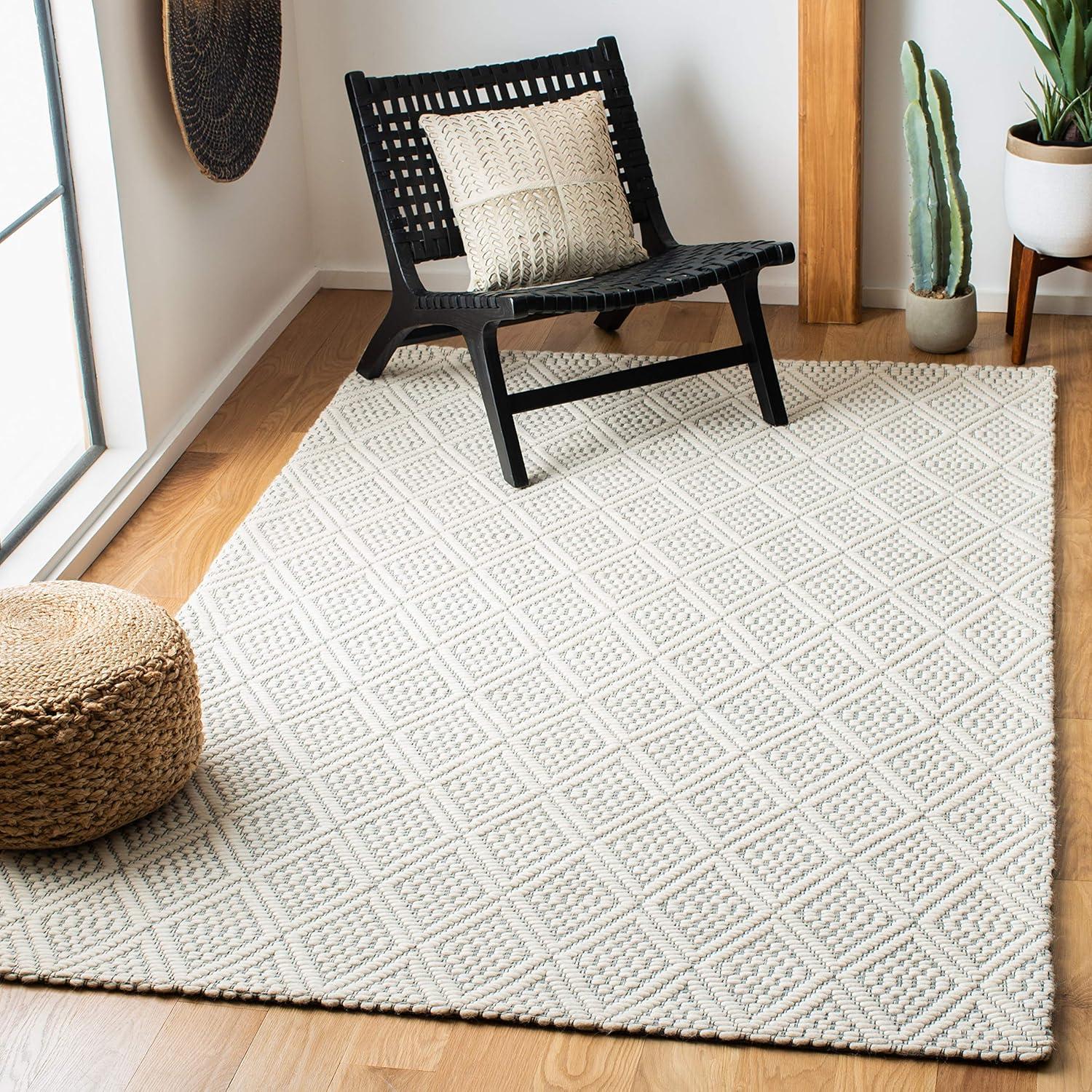 Flatweave Wool Geometric Rug