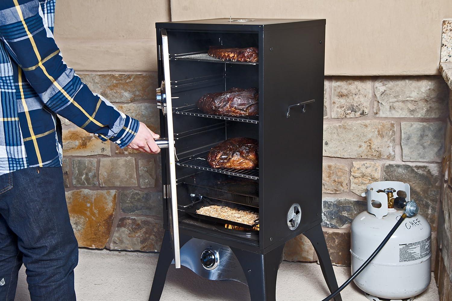 Camp Chef 18" Black and Silver Stainless Steel Propane Meat Smoker