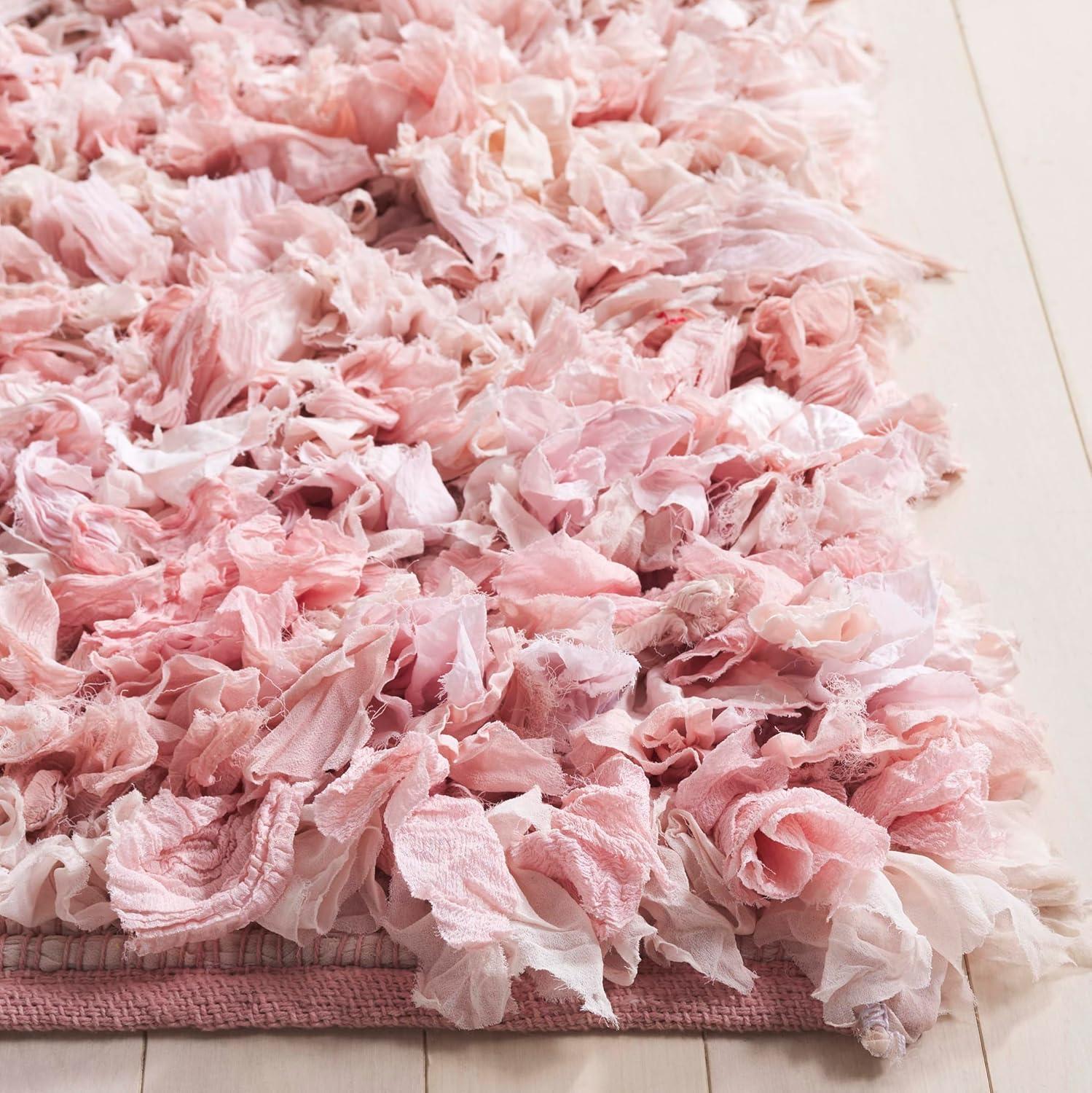 SAFAVIEH Glen Solid Plush Shag Area Rug, Pink, 6' x 9'