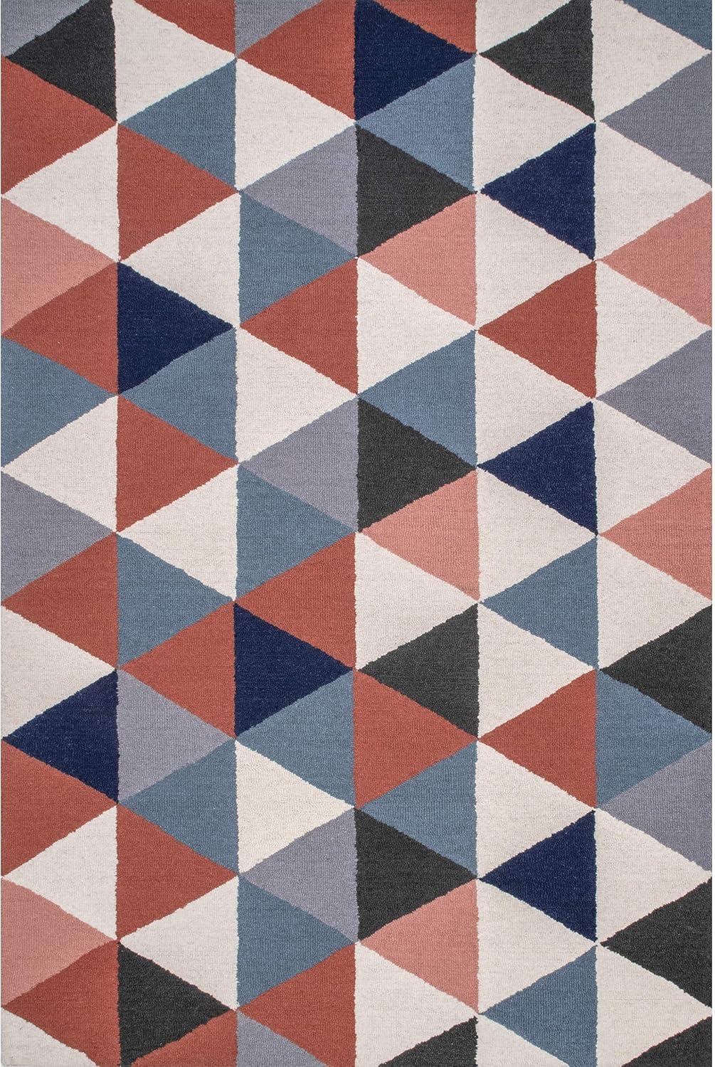 Bianca Triangles Area Rug Blue - nuLOOM