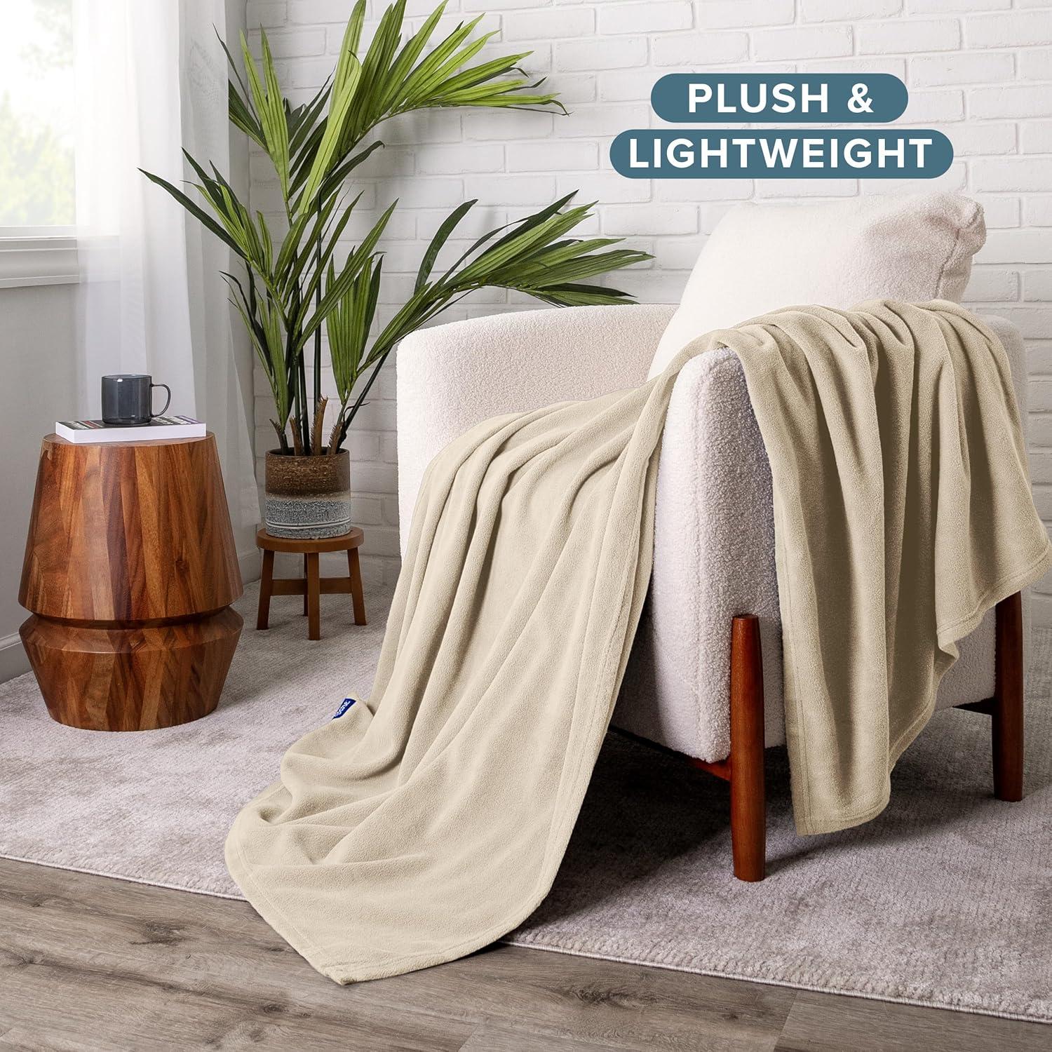 Bare Home Lightweight Polar Fleece Blanket