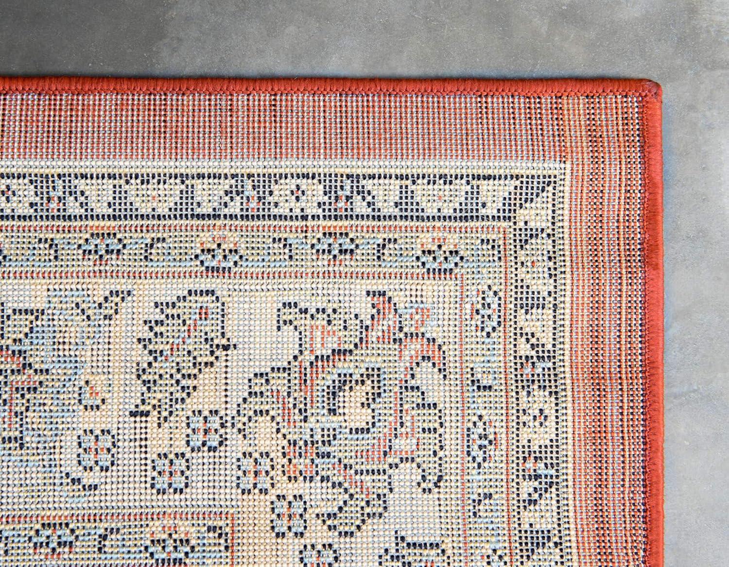 Unique Loom 5' 1 x 8' 0 Sialk Hill Washington Terracotta Area Rug