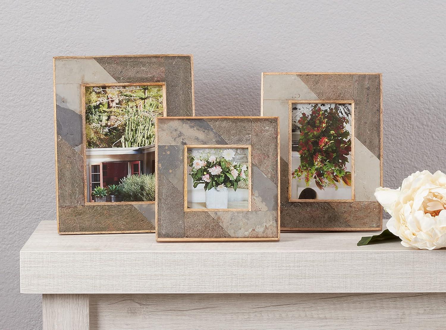 Saro Lifestyle Picture Frame With Distressed Slate Design