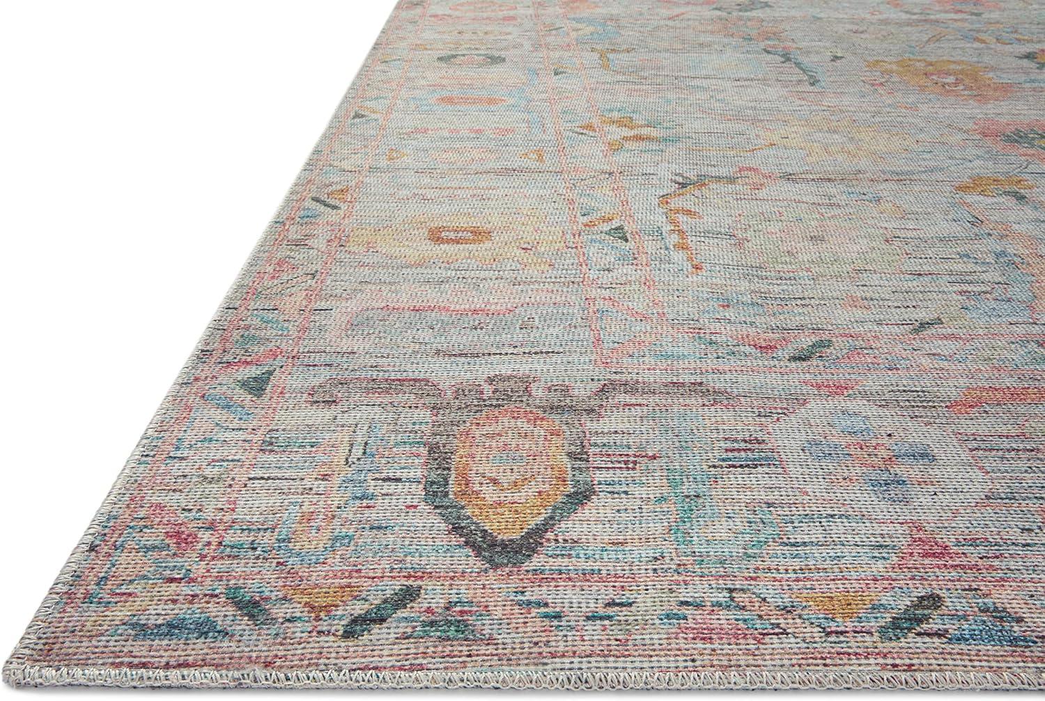 Elysium Gray Oriental Synthetic 2'6" x 9'6" Runner Rug