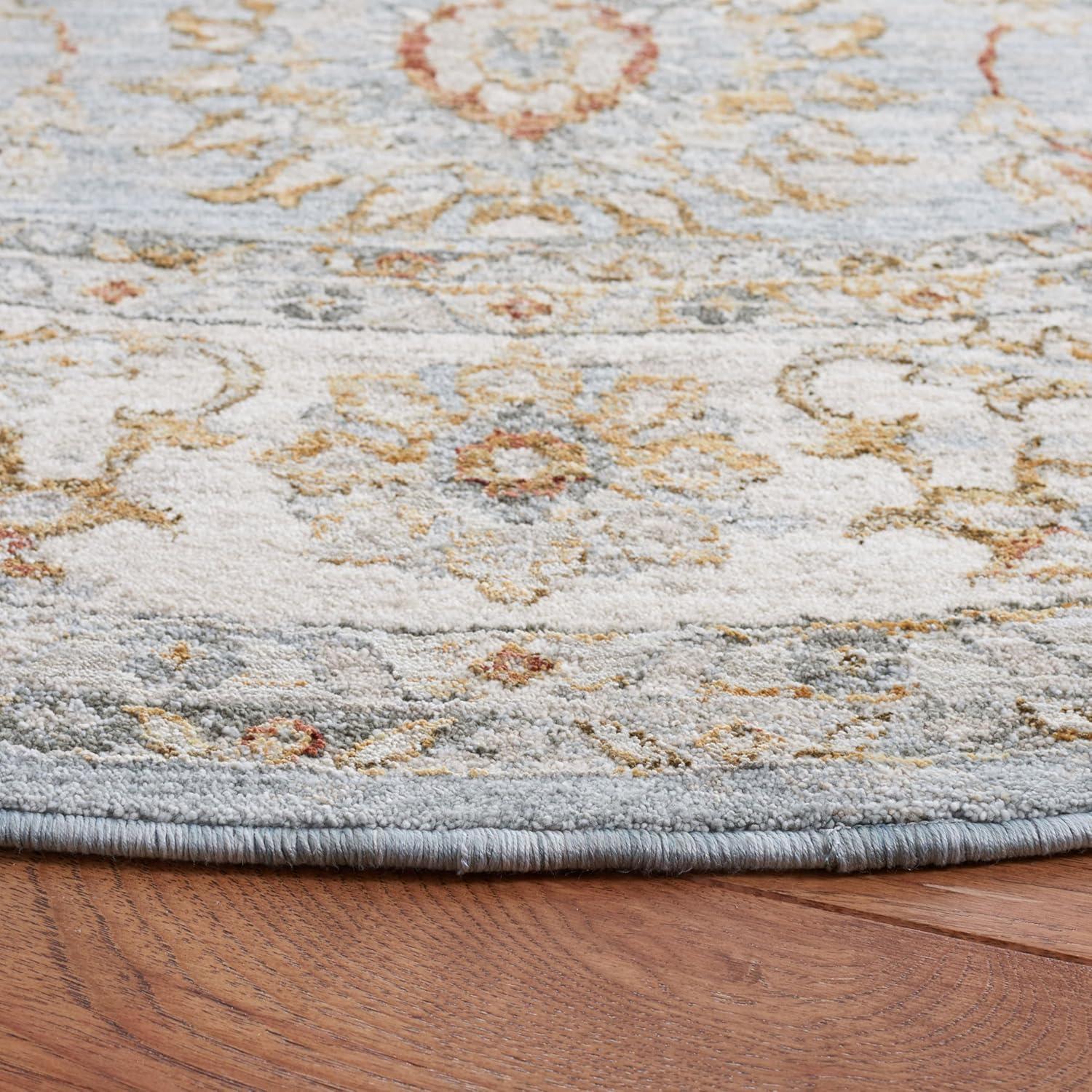Hamilton HLT108 Power Loomed Area Rug - Blue/Gold - 5'3"x7'6" - Safavieh.
