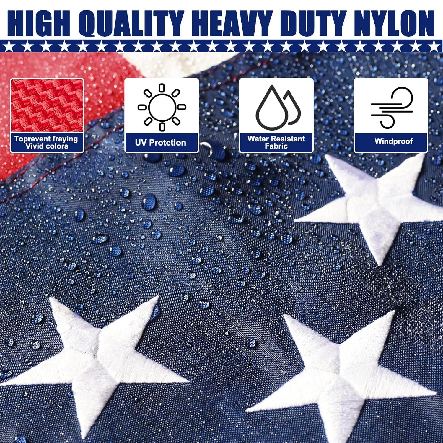 American flag USA flag 3x5FT-Embroidered Stars Flag Double Stitched Sewn Stripes Outdoors Indoors Heavy Duty flag Brass Grommets Banner