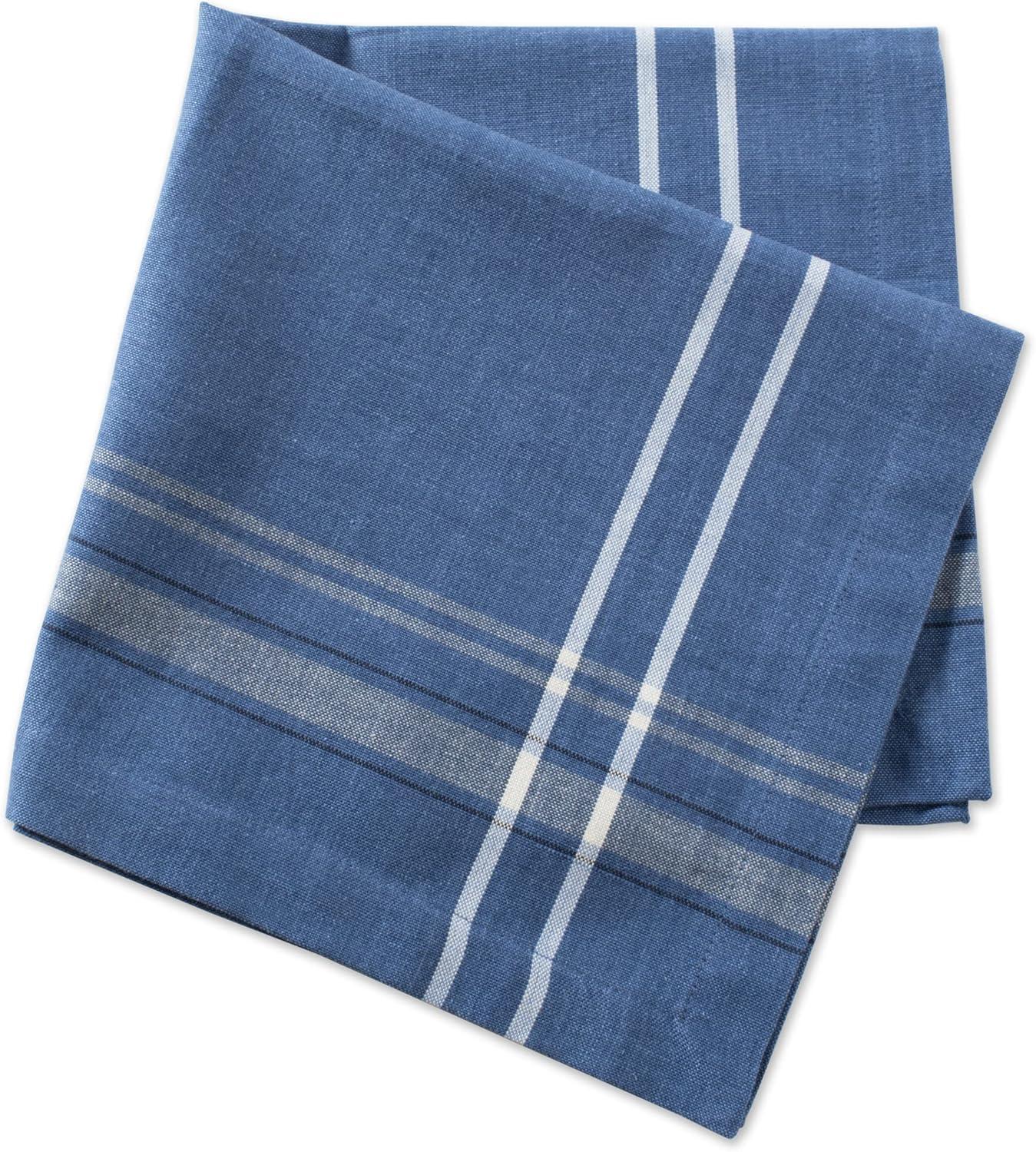 DII Modern Cotton Chambray French Stripe Napkin in Blue (Set of 6)