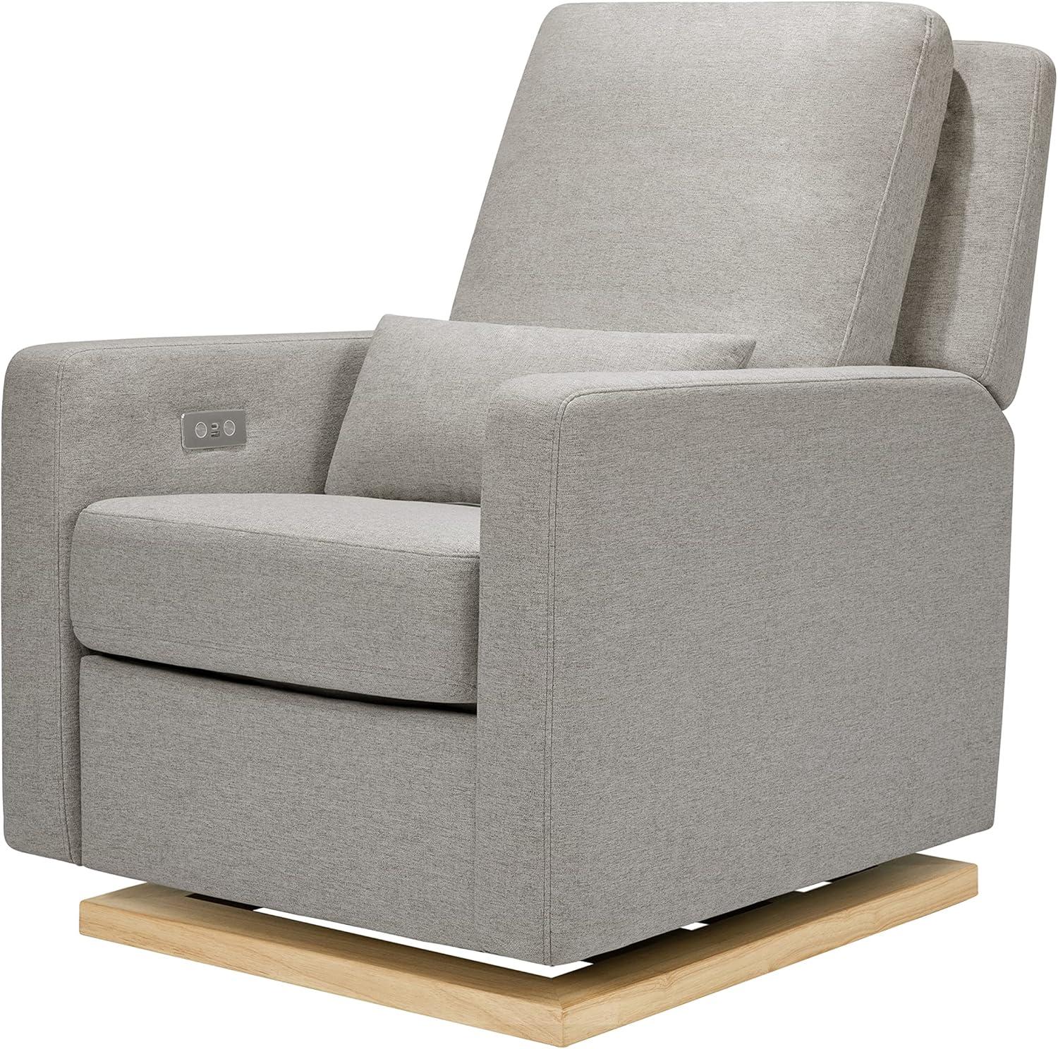 Sigi 34" Performance Grey Eco-Weave Electronic Recliner with USB