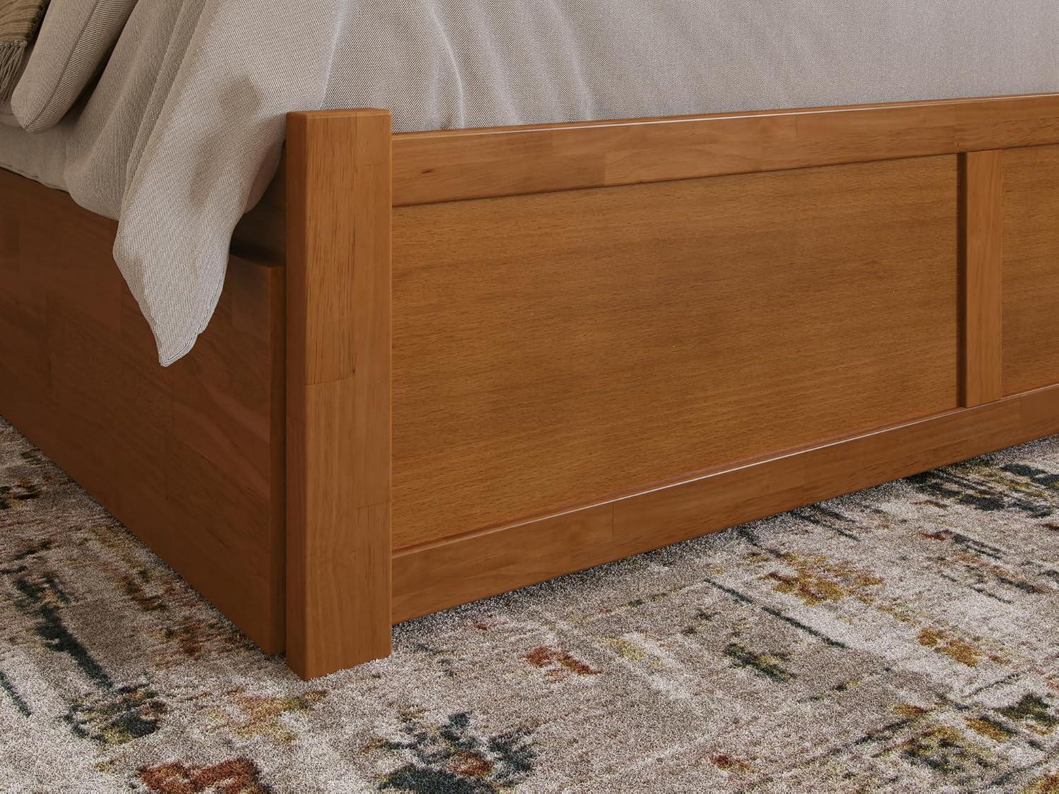 Solid Wood Platform Storage Bed