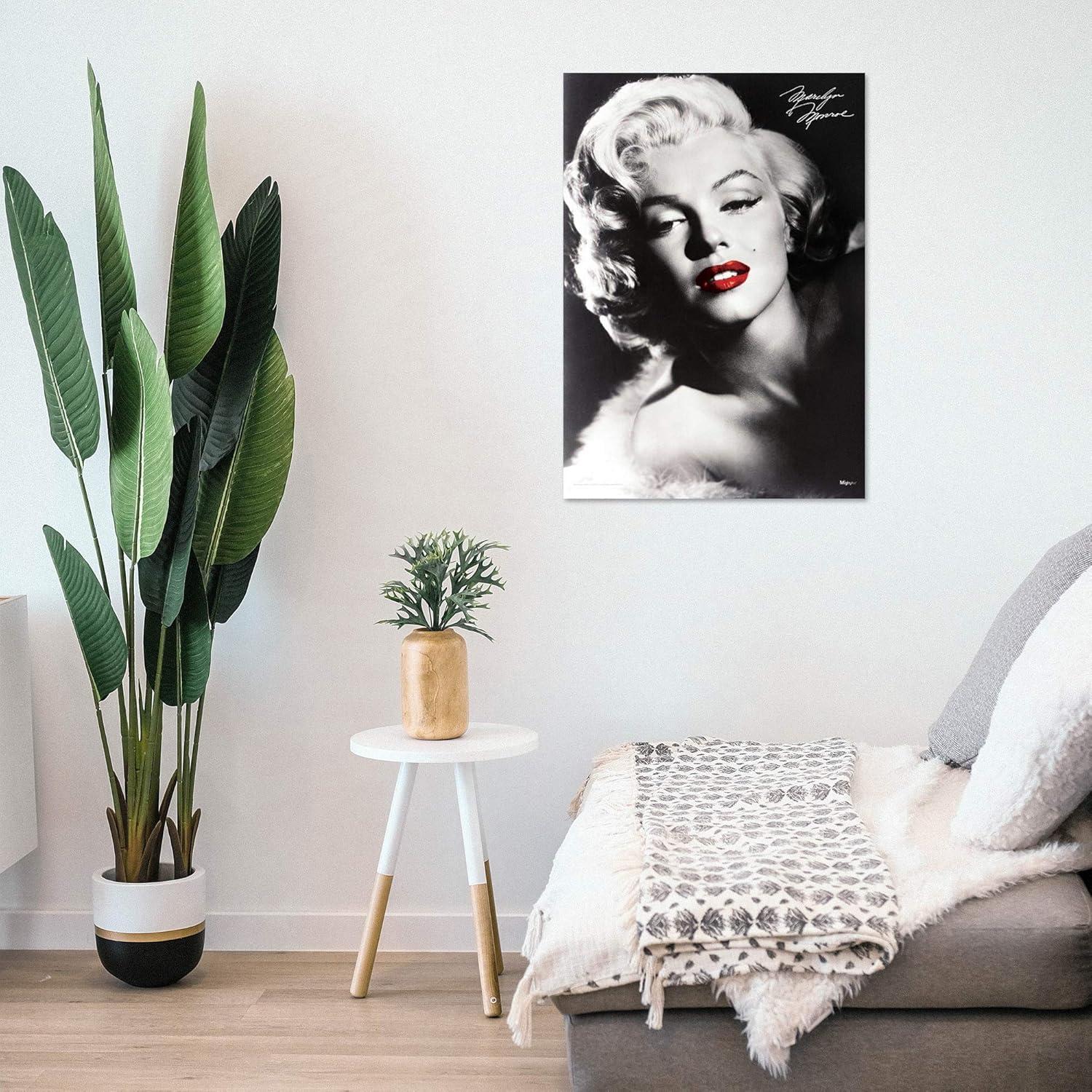 Marilyn Monroe Black and White Framed Portrait Poster