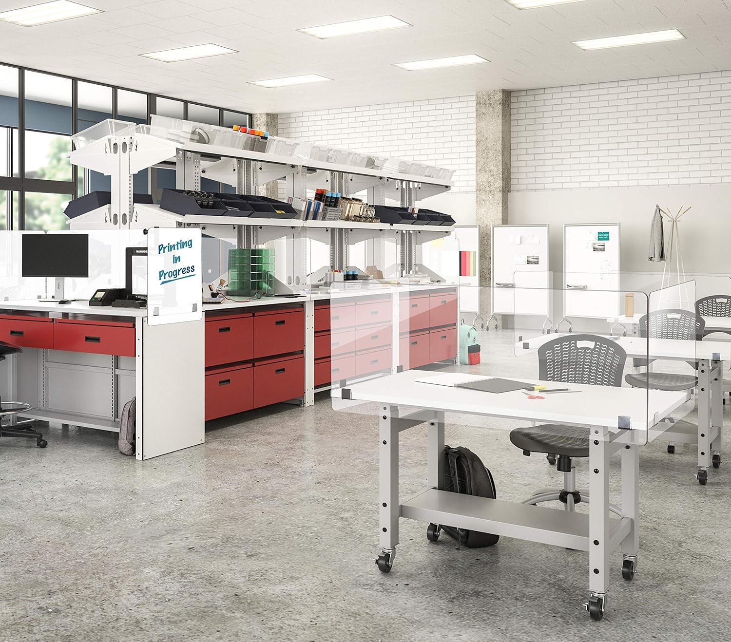 Safco® Plastic/Acrylic 1 Panel Desk Divider