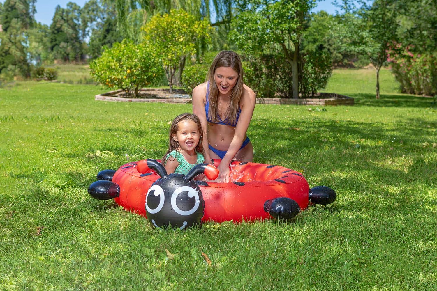 Poolmaster Ladybug Kiddie Wading Pool - Inflatable Swimming Pool for Kids