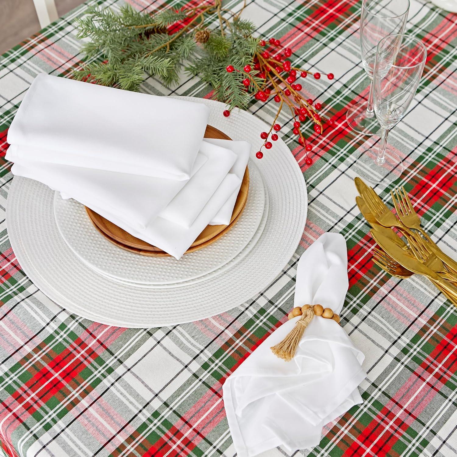 DII Modern Style Fabric Dining Napkin in White Finish (Set of 6)