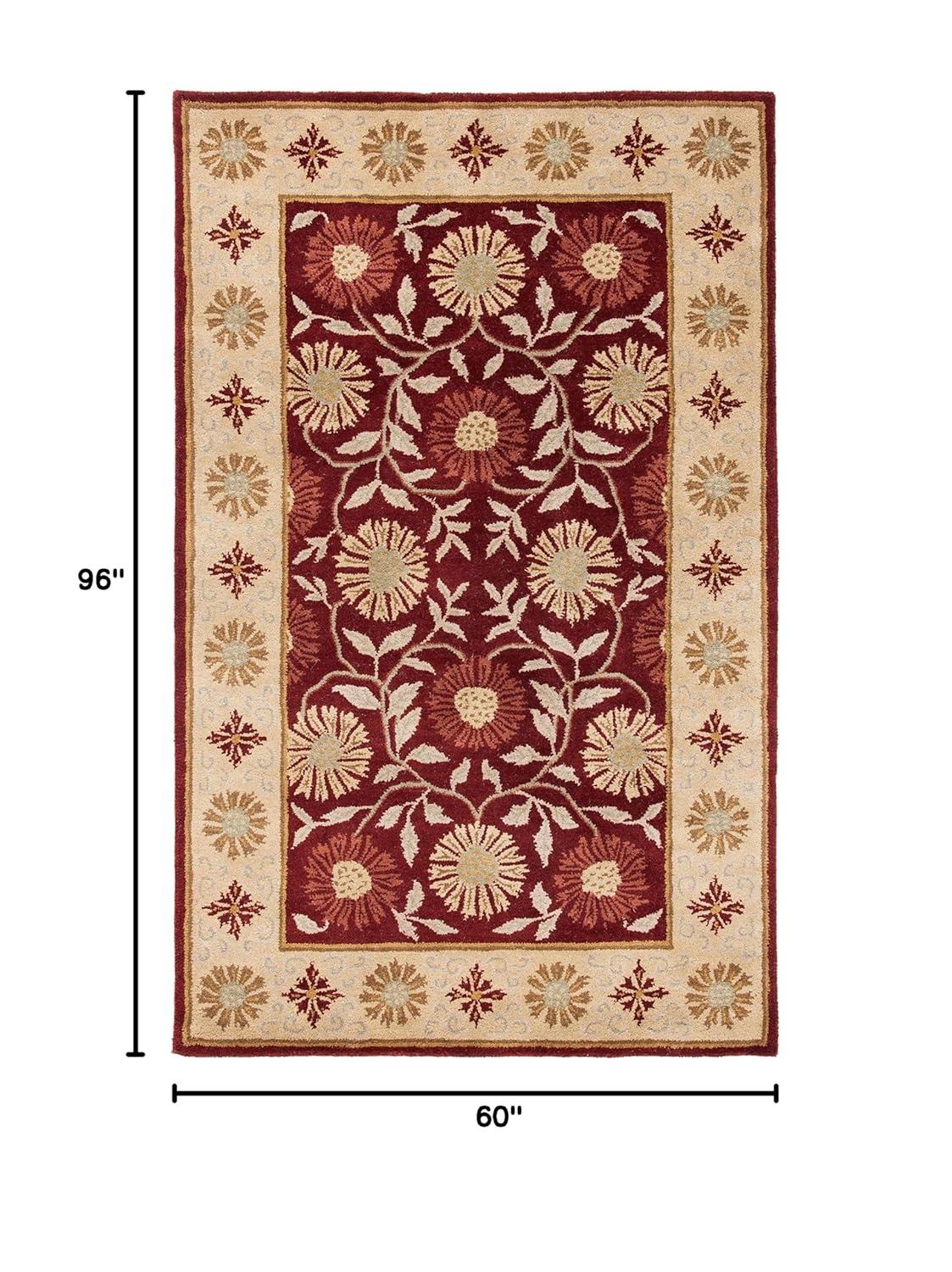 Heritage HG970 Handmade Area Rug - 5'x8' - Red/Beige - Safavieh