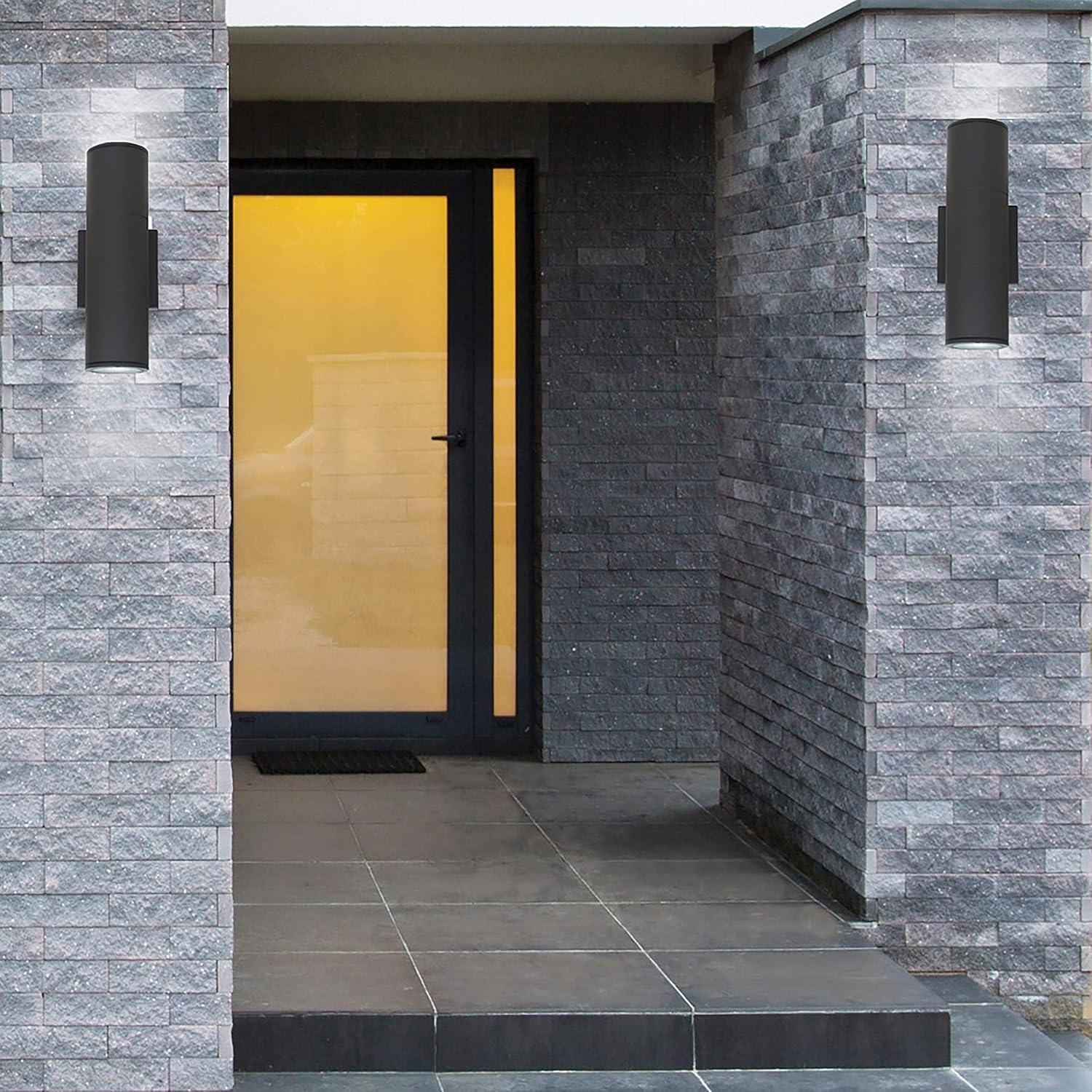 Bronze Large Outdoor LED Up-and-Down Direct Wired Sconce