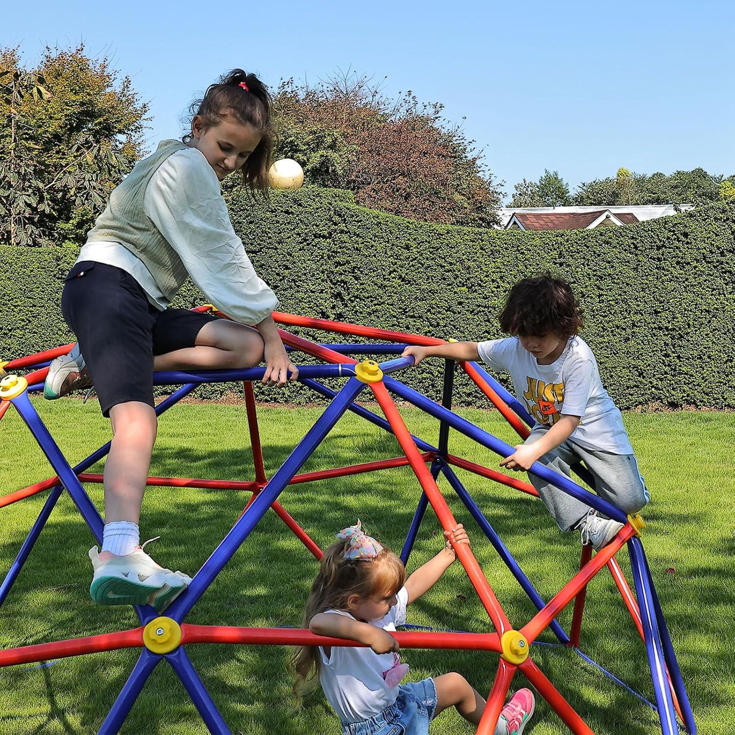 Zupapa Upgraded Dome Climber 10ft with 3 Years Warranty, Decagonal Geo Jungle Gym Easier Assembly