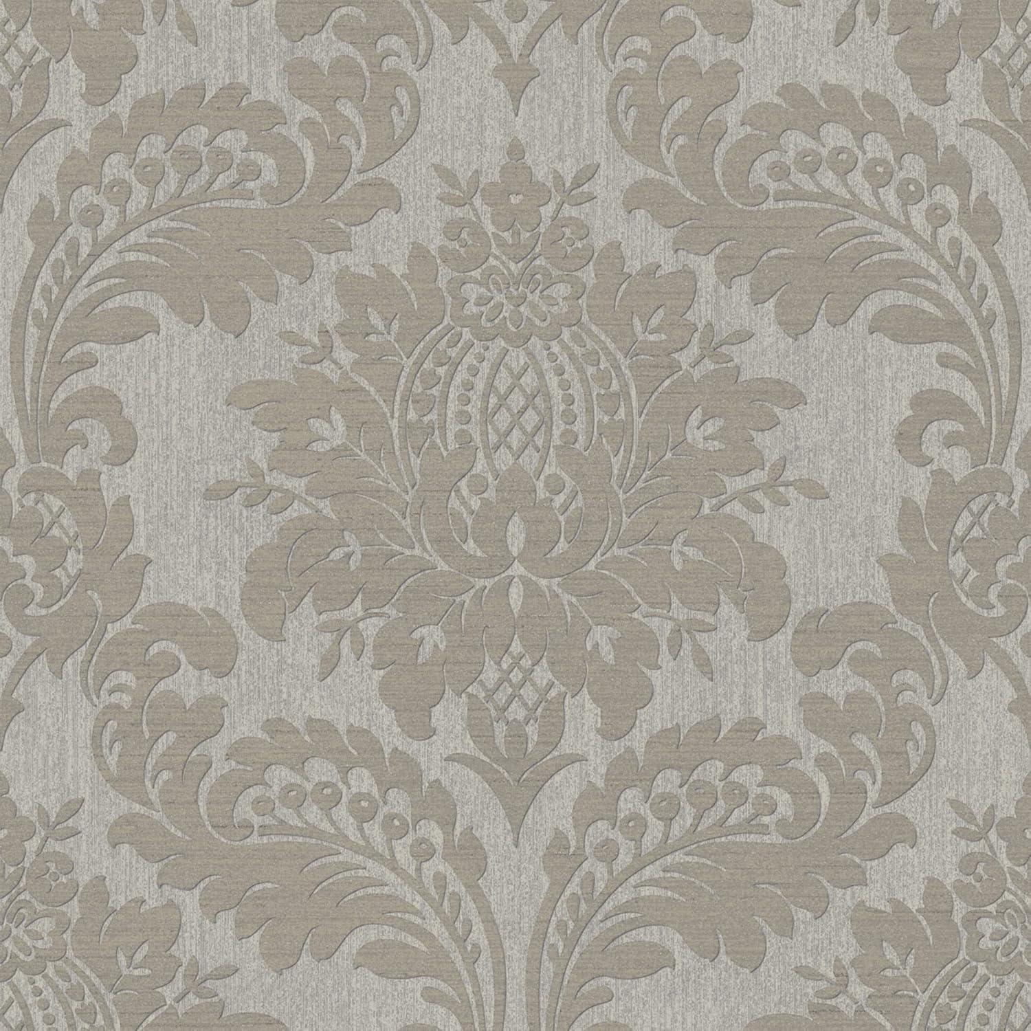 Archive Damask Taupe Wallpaper