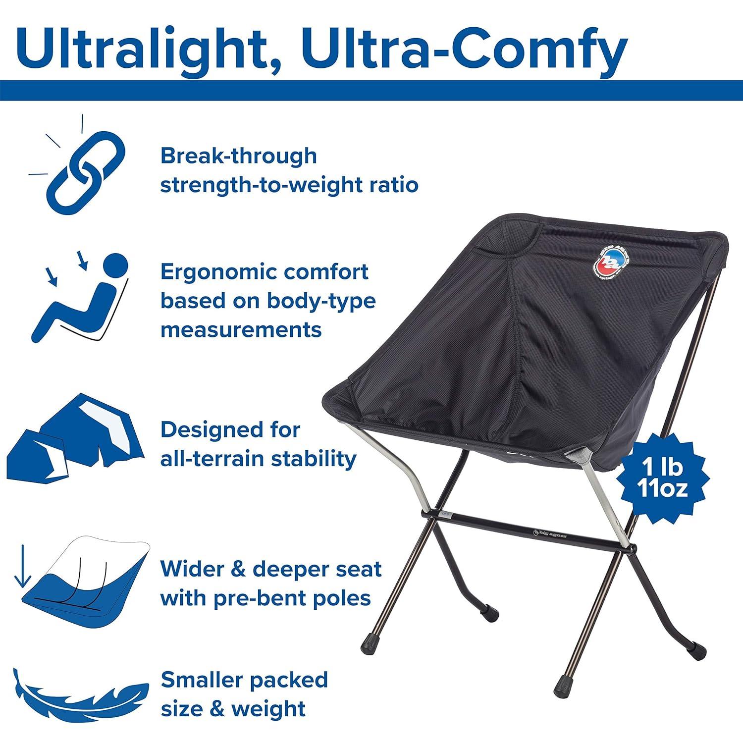 Big Agnes Skyline UL with Ultralight Camping Chair, Black