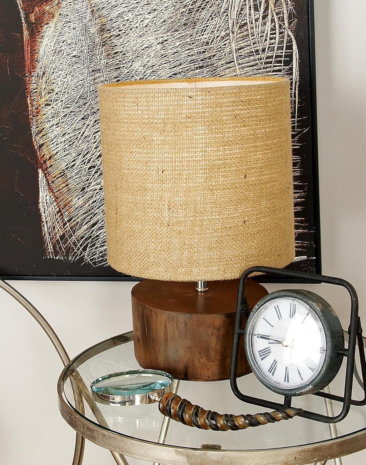 Wood Table Lamp with Shade