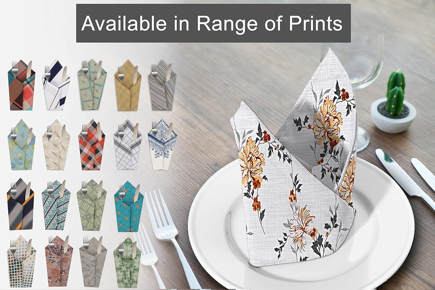 100% Cotton Floral Square Napkin