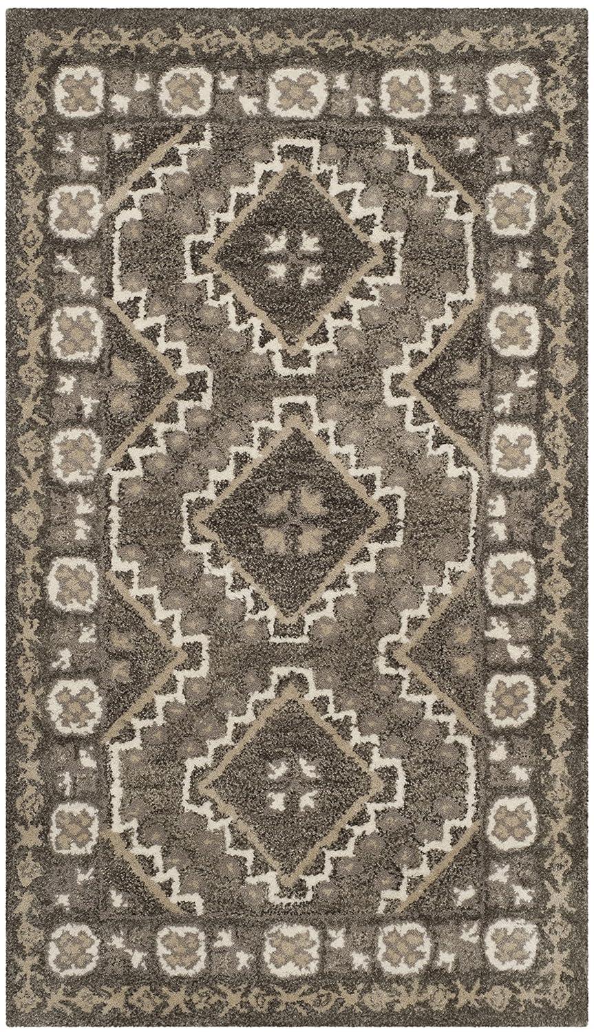 Bella BEL672 Hand Tufted Accent Rug - Brown/Taupe - 2'6"x4' - Safavieh.
